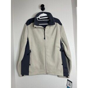 Tek Gear Gray Fleece Zip Jacket Outdoor Cold Weather NWT M